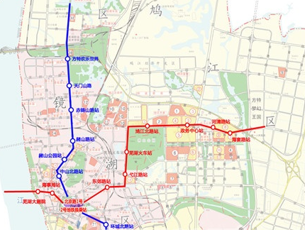 芜湖地铁1号线规划线路图