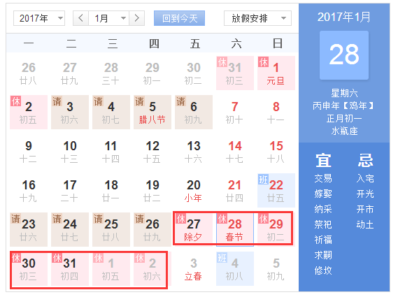 2017年春节高速哪几天免费